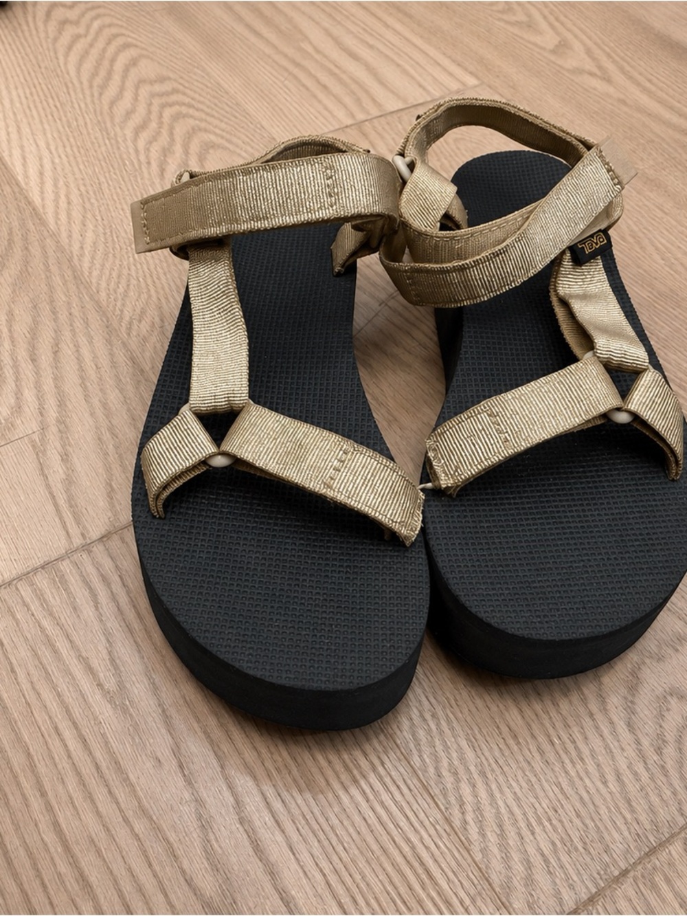 Teva Women's Metallic Gold Strap Sport Sandals